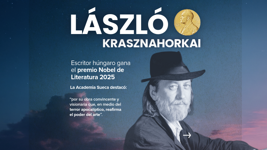 Imagen de referencia de László Krasznahorkai - Nobel de Literatura 2025