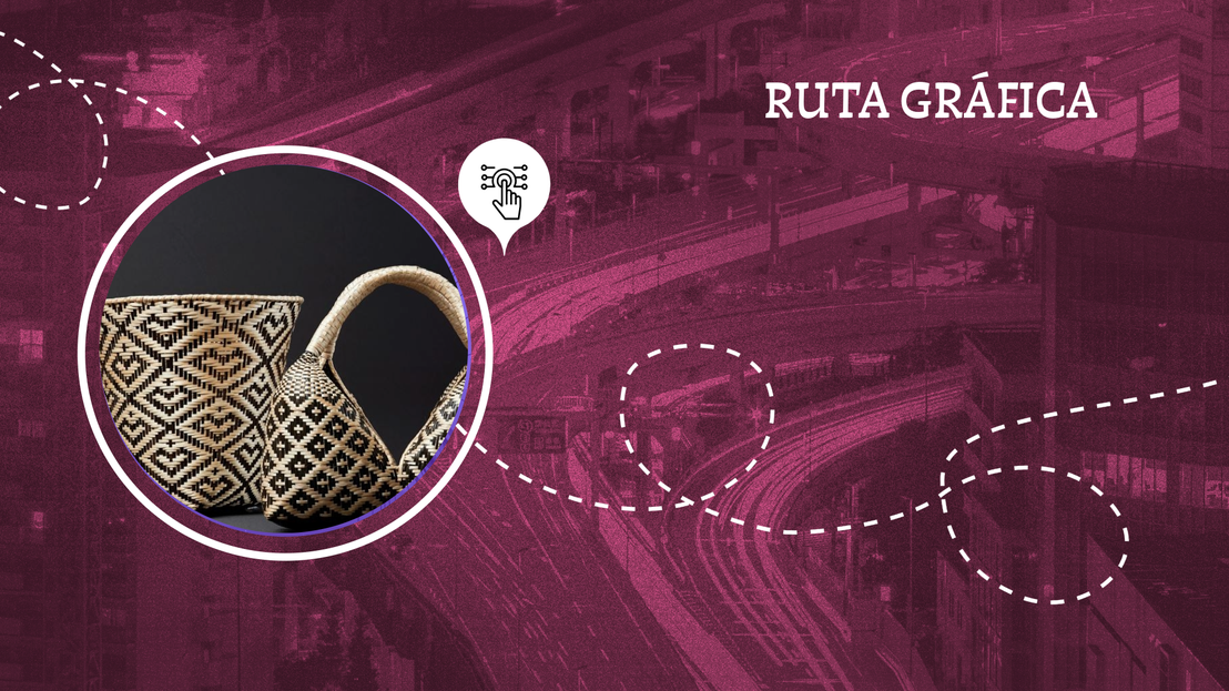 Fotografía de cesta y carteras tejidas