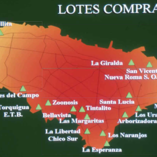 Mapa Bibliotecas Escolares Bogotá 1994