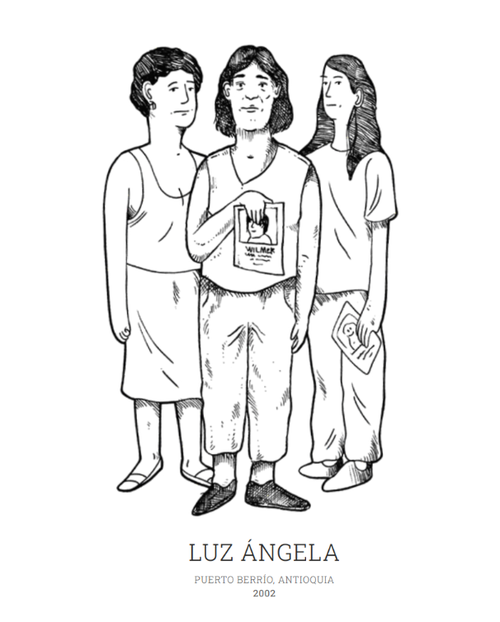 Ilustracion blanco y negro de madres en busqueda de personas desaparecidas