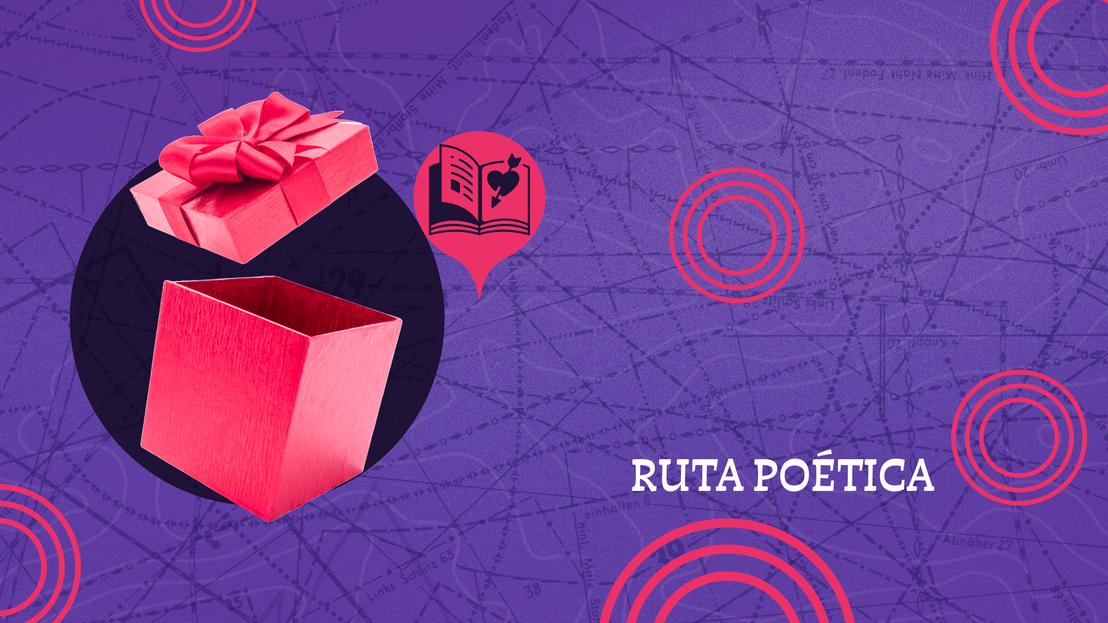 Regalo abierto y un libro con un corazón