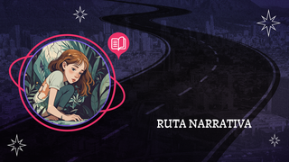 portada lem morada con camino de carretera e iluestración circular de niña